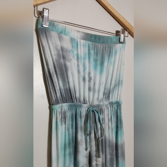 Rolla Coster Tie-Dye Strapless Maxi Dress in Blue and Gray - Picture 2 of 7